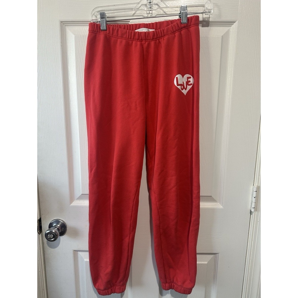 Spiritual‎ Gangster Heart Luna Sweatpant Ruby Red Women's Small